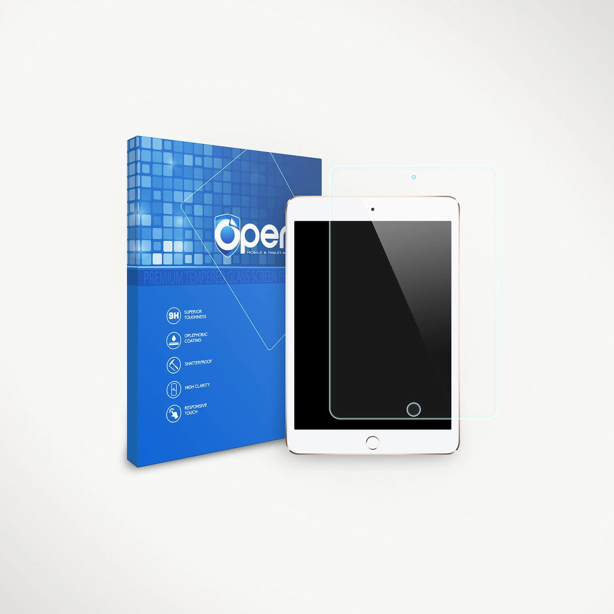 Operlo Glass Screen Protector — 9H Tempered Glass for iPad